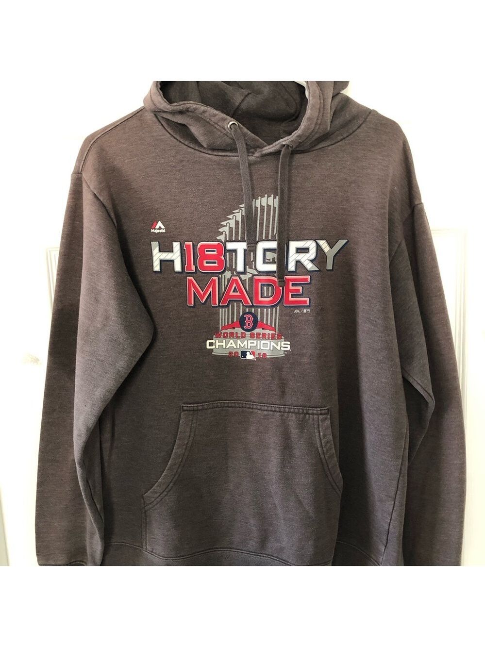 Boston Red Sox Team MLB Majestic Hoodie History Made 2018 World Series Champs